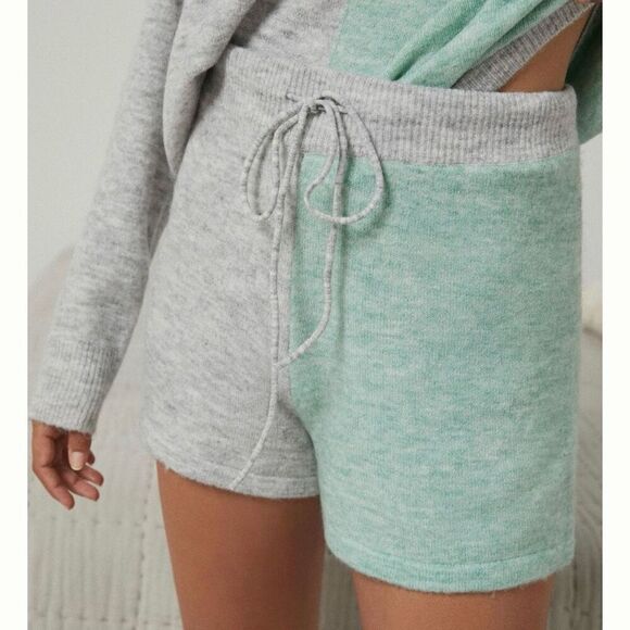 Anthropologie Saturday Sunday Lea Colorblocked Knit Lounge‎ shorts Size 1X - Picture 1 of 8